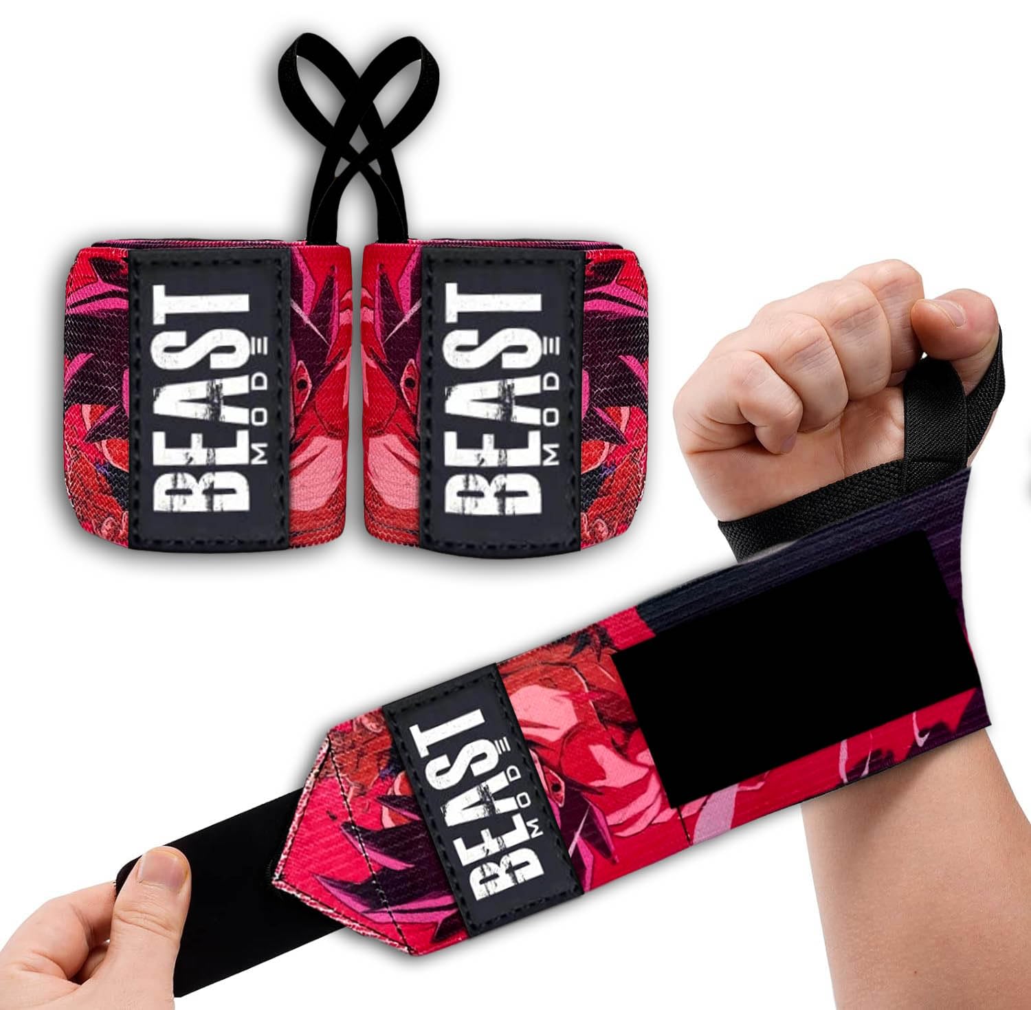 STEIGEN FITNESS Wrist Wrap for Gym, Wrist Band for Gym, Gym Hand Band, Wrist Support Gym Band Strap for Men, Wrist Supporter for Gym, Gym Wrist Band,Wraps, Lifting Straps (Goku)-image-36