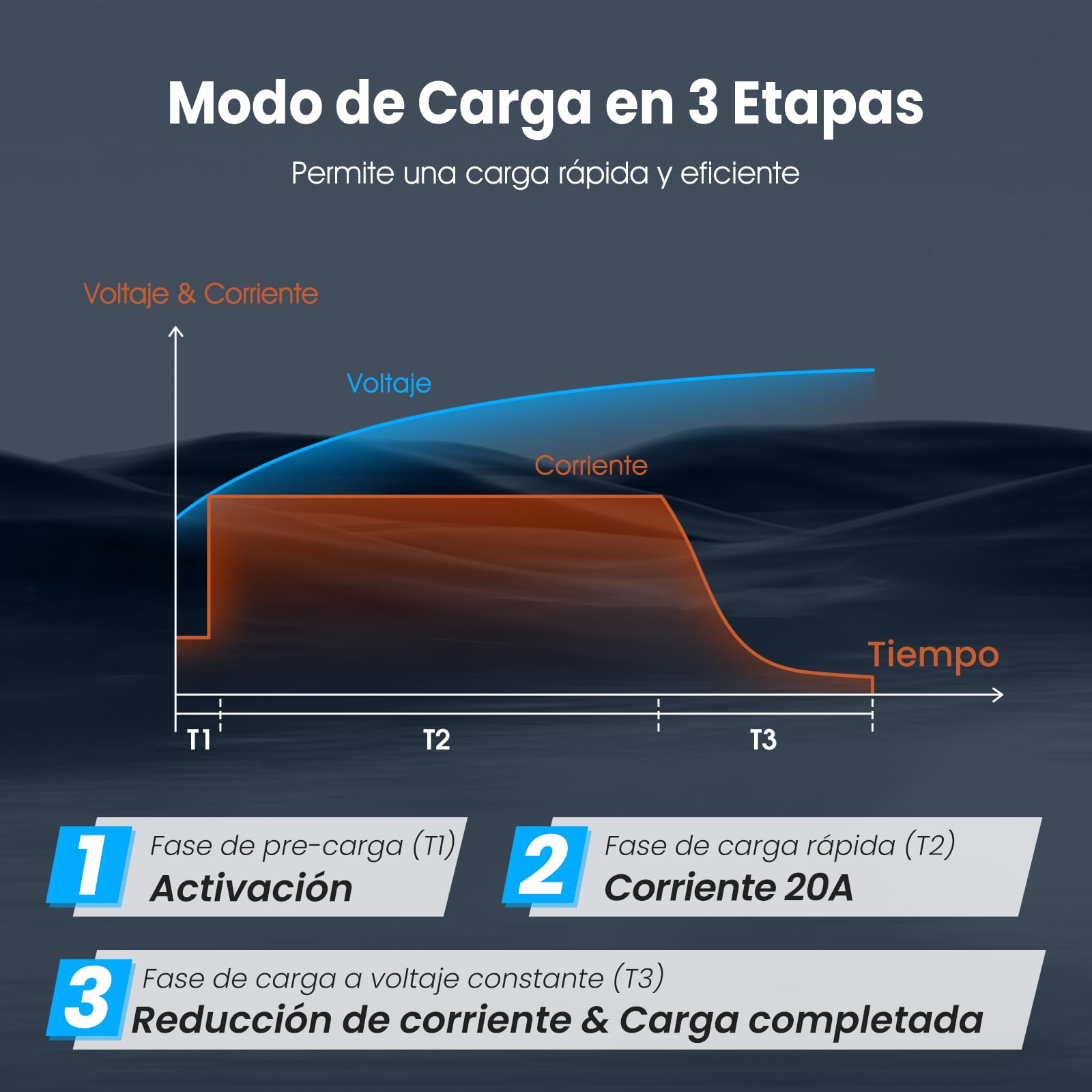 VATRER POWER 14.6V 20A Cargador de Batería de Litio Inteligente AC-DC Cargador de Batería LiFePO4 para Cargar Baterías LiFePO4 de 12V, Ventilador de Enfriamiento Incorporado, con Indicador LED