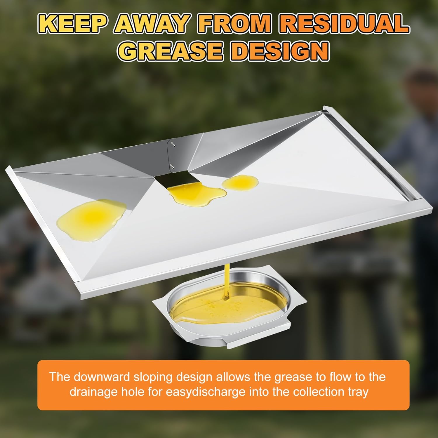 Anrain N710-0093 Grill Drip Pan, Grill Grease Drip Tray for Napoleon Prestige 500 Pro 500 Phantom Prestige 500, Grill Grease Pan Replacement Parts for Napoleon Grill, 23''*12 3/4'