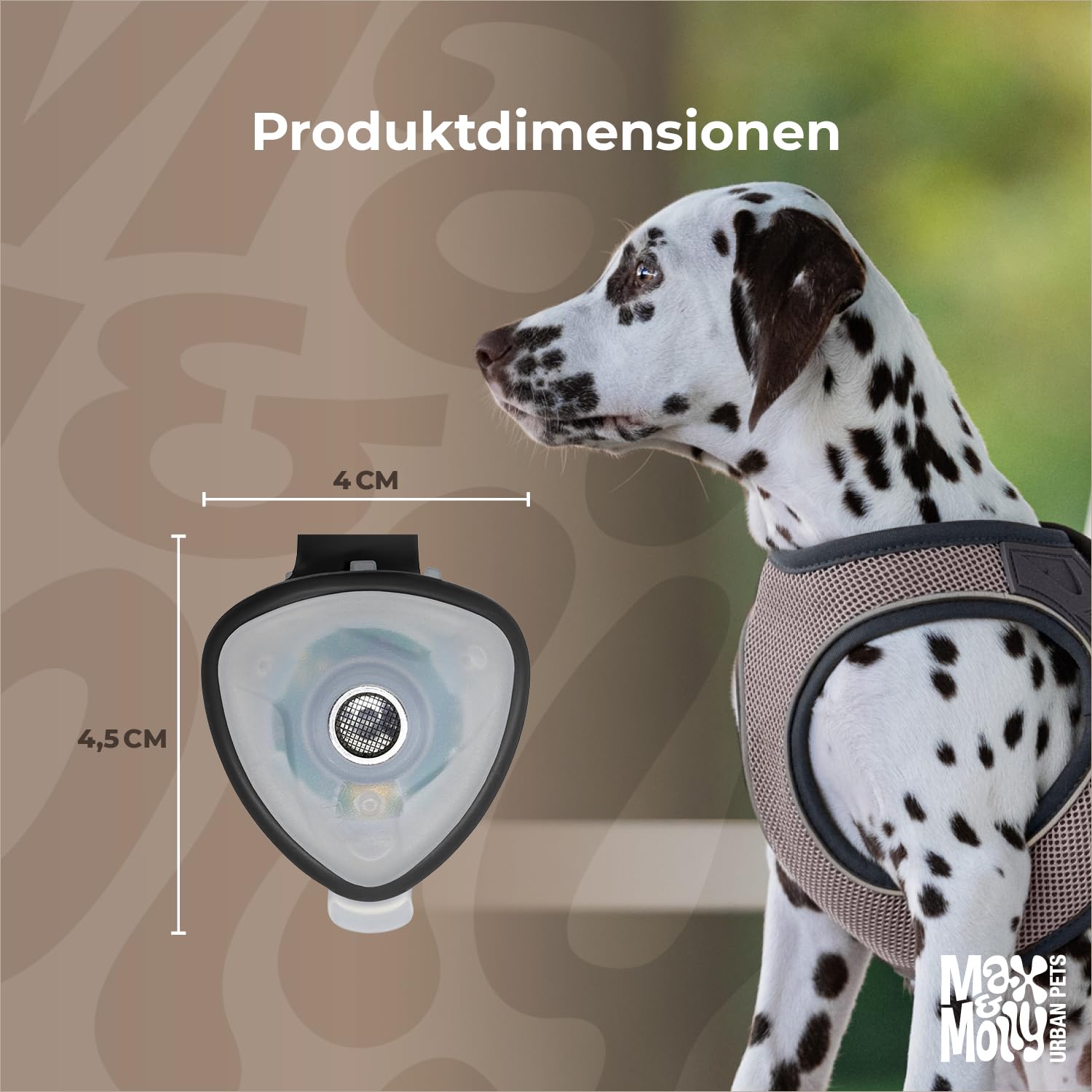 Max & Molly Soundshield – Ultraschall-Clip für Hunde jeder Größe – Ocean | geräuschlos & chemiefrei, an Halsband oder Geschirr befestigbar