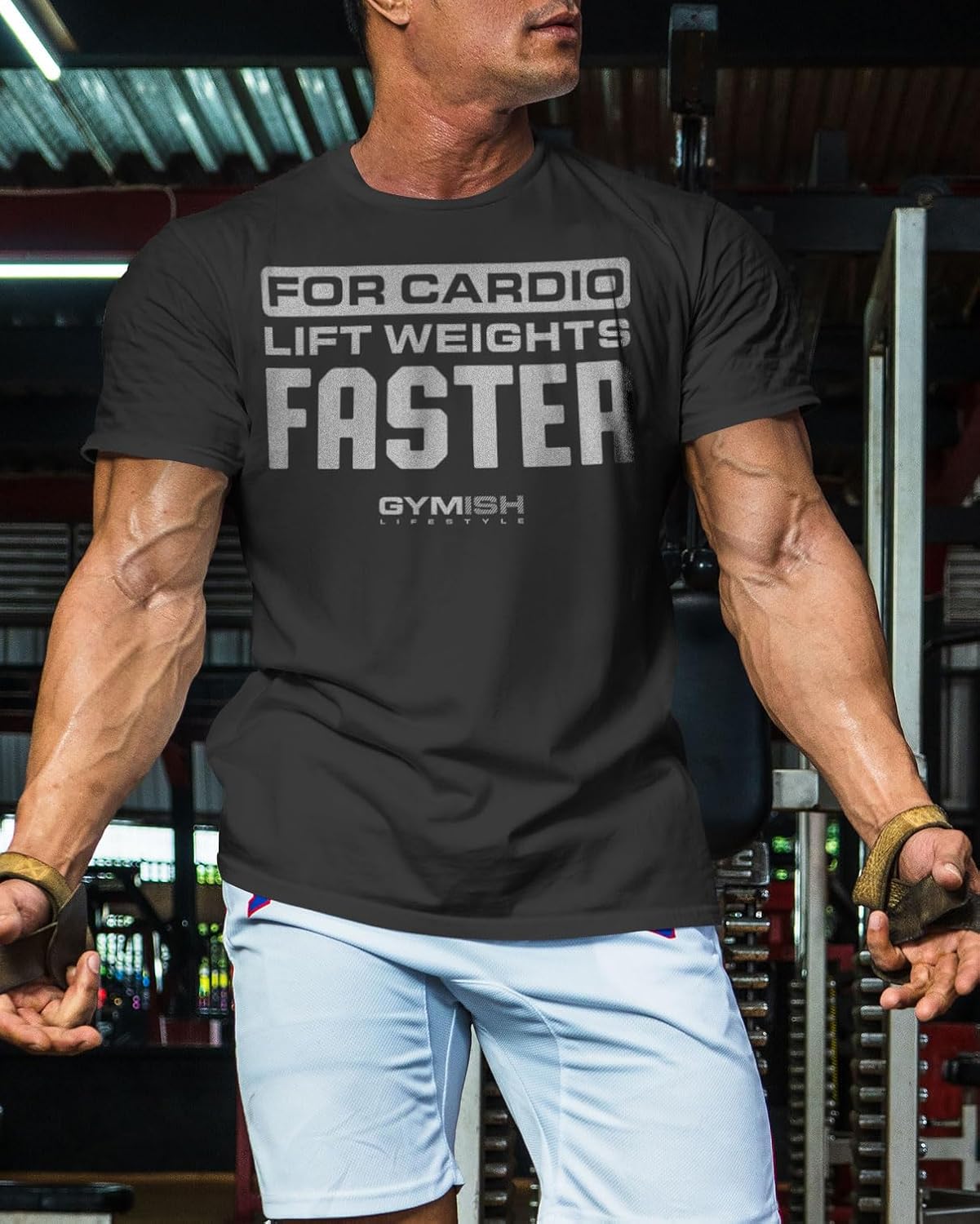 Cardio Lift Weights Faster Men's Strength Training Gym T-Shirt for Maximum Gains