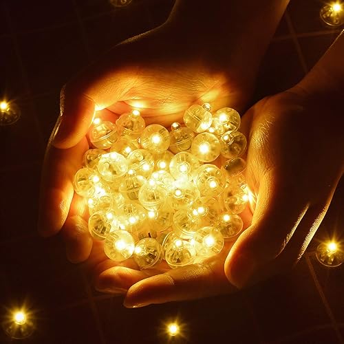 Miniatura 5 de 50 mini lámparas de bola LED redondas con flash para globos, luces de globo para linterna de papel, luz de globo, decoración de fiesta, boda,