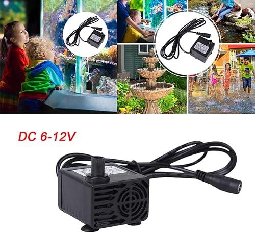 Miniatura 9 de Bomba de agua USB Bomba de agua sumergible DC 6-12V 5W 500LH Bomba de agua dulce para pecera, acuario, estanque, fuentes, bomba de agua pequeña