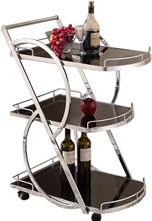 KUANDARMX Mobile dining car hotel stainless steel food beverage service car restaurant tempered glass high-grade - three-story