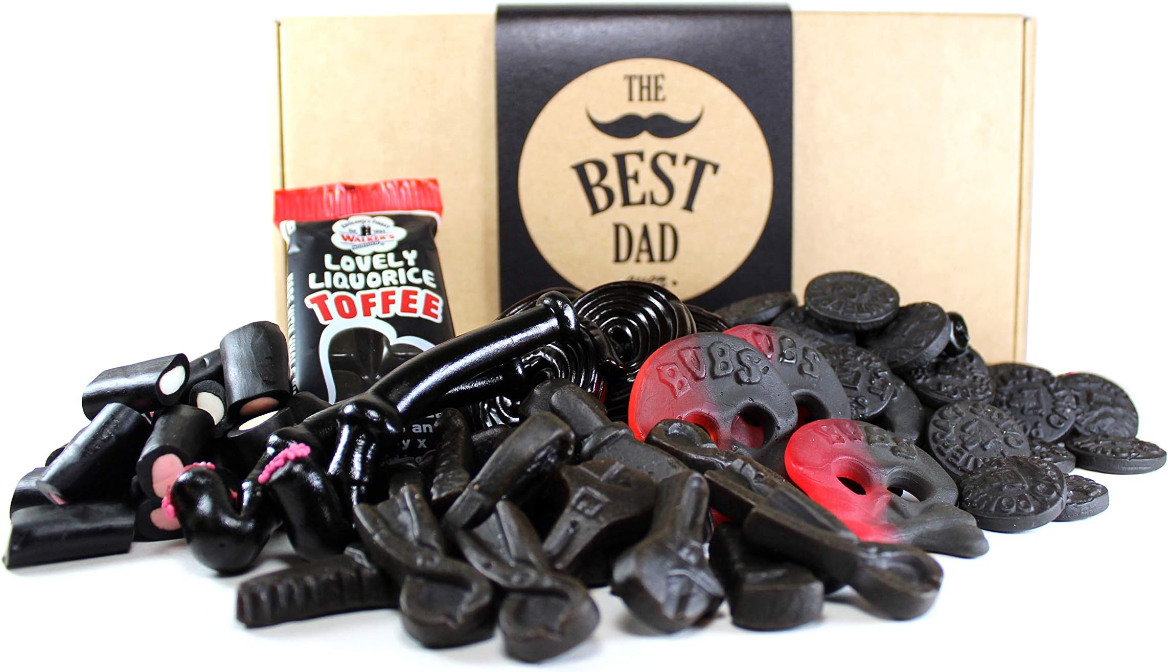 Best Dad Ever - Liquorice Gift Hamper. Perfect for Dads on Father's Day at Christmas, Birthdays or Any Occasions. Best Selling Retro Liquorice!
