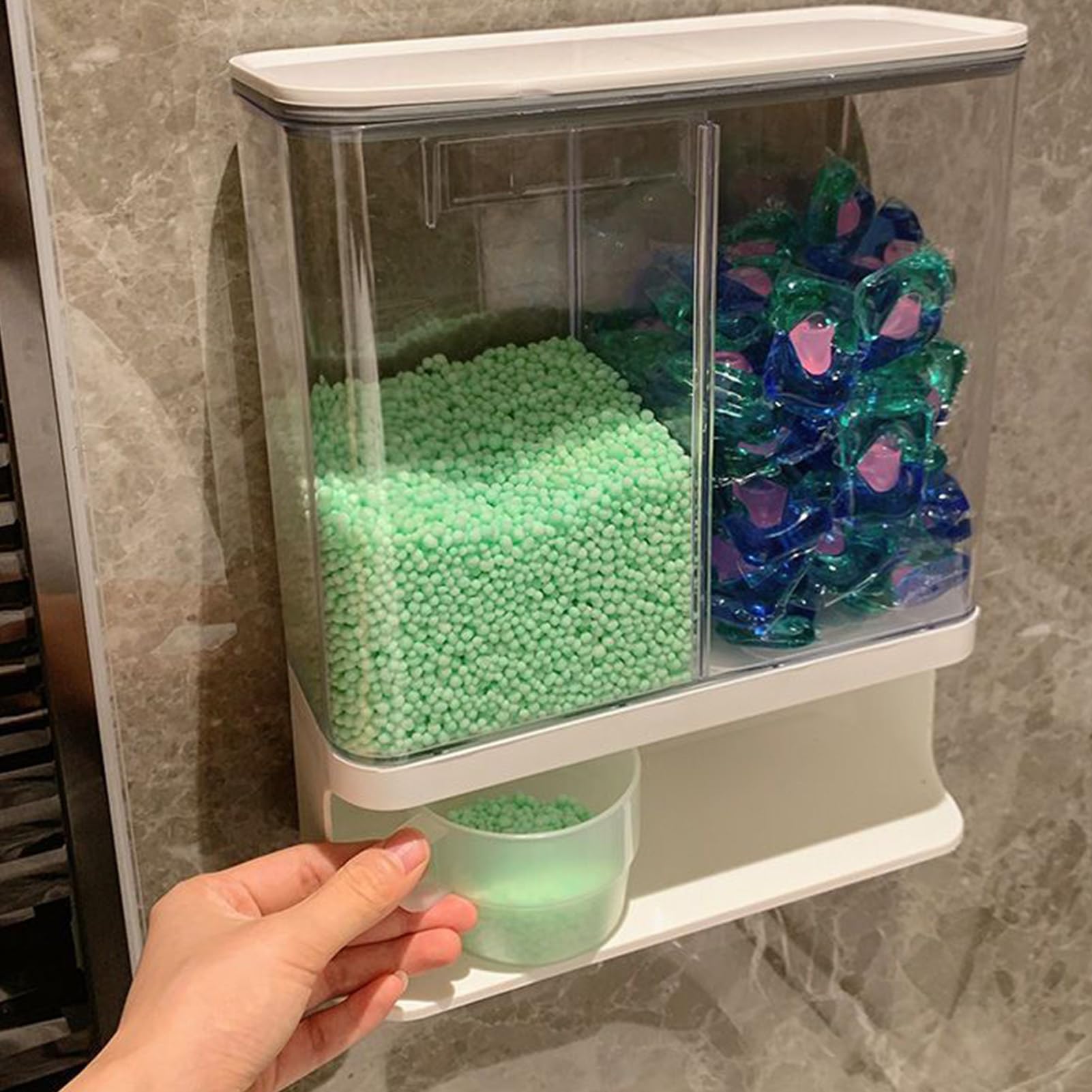 Dispensador De Detergente Líquido Para La Ropa Almacenamiento de Frijoles | Con De Silicona Sellado Y Recipiente Para Suavizante Para Sales De Baño, Arroz, Legumbres Y Productos