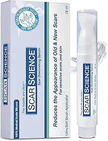 Soro em gel 100% silicone para cicatrizes – Aplicador de pincel ultramacio para terapia suave após procedimentos cosméticos, peelings faciais, cirúrgicos, acne, queimaduras e cicatrizes de queloides