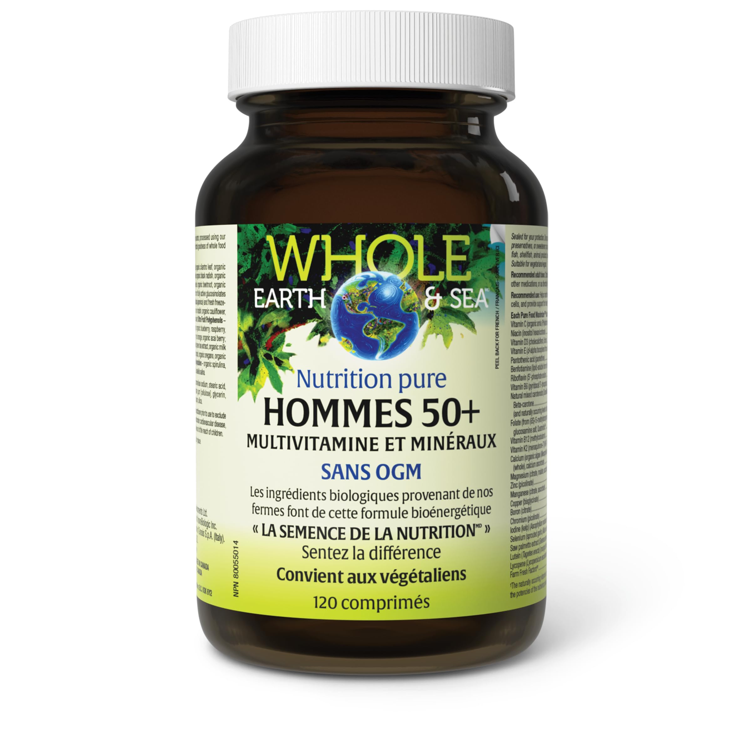 Natural Factors Whole Earth & Sea Men's 50+ Multivitamin & Mineral, 120 Ct — Amazon image 6