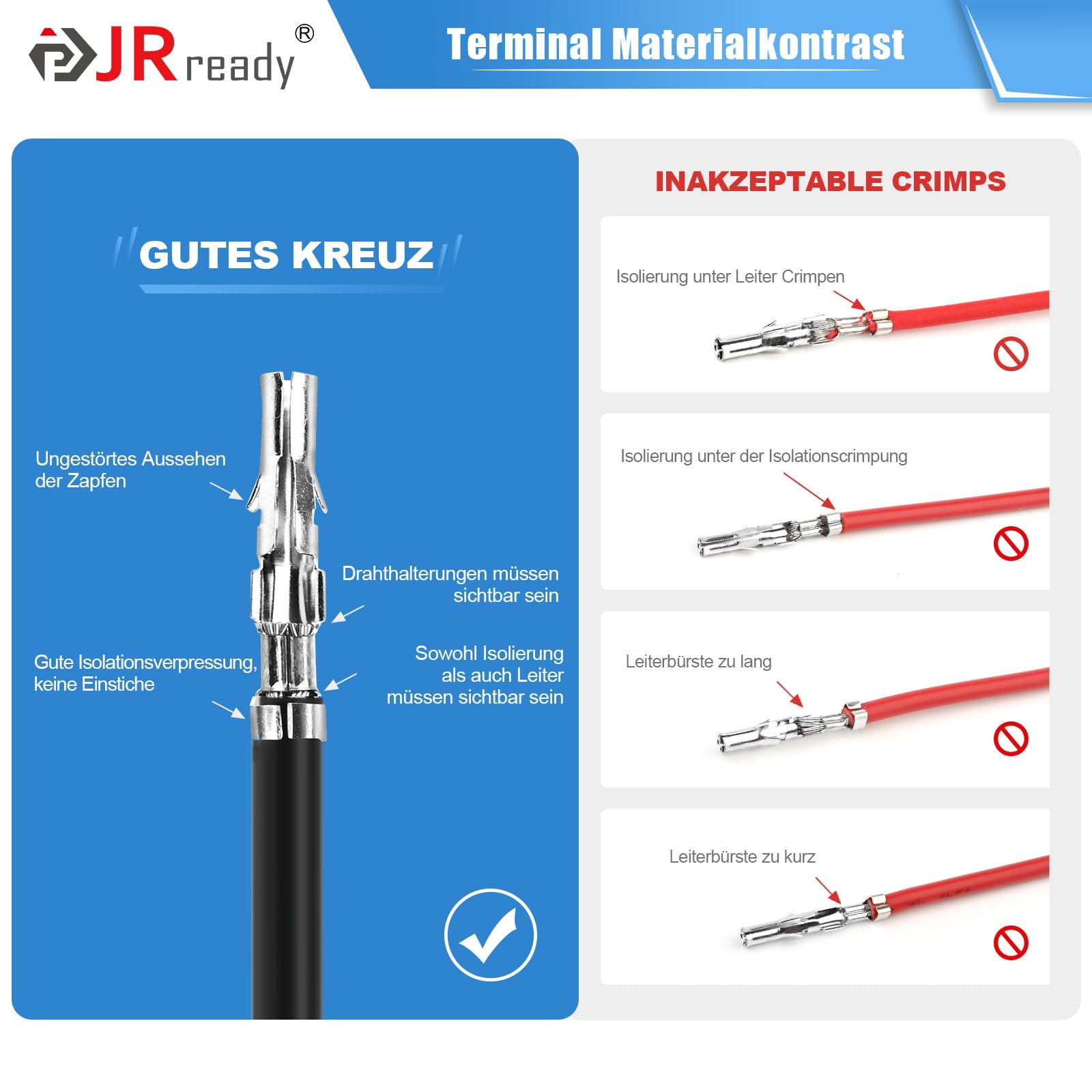 JRready ST6499 Kit de connecteurs pour véhicules avec connecteurs Molex, 2-12 broches, contacts à sertir, boîtier en PA66, pour auto & installation électrique - Kit de 345 pièces incl. kit d