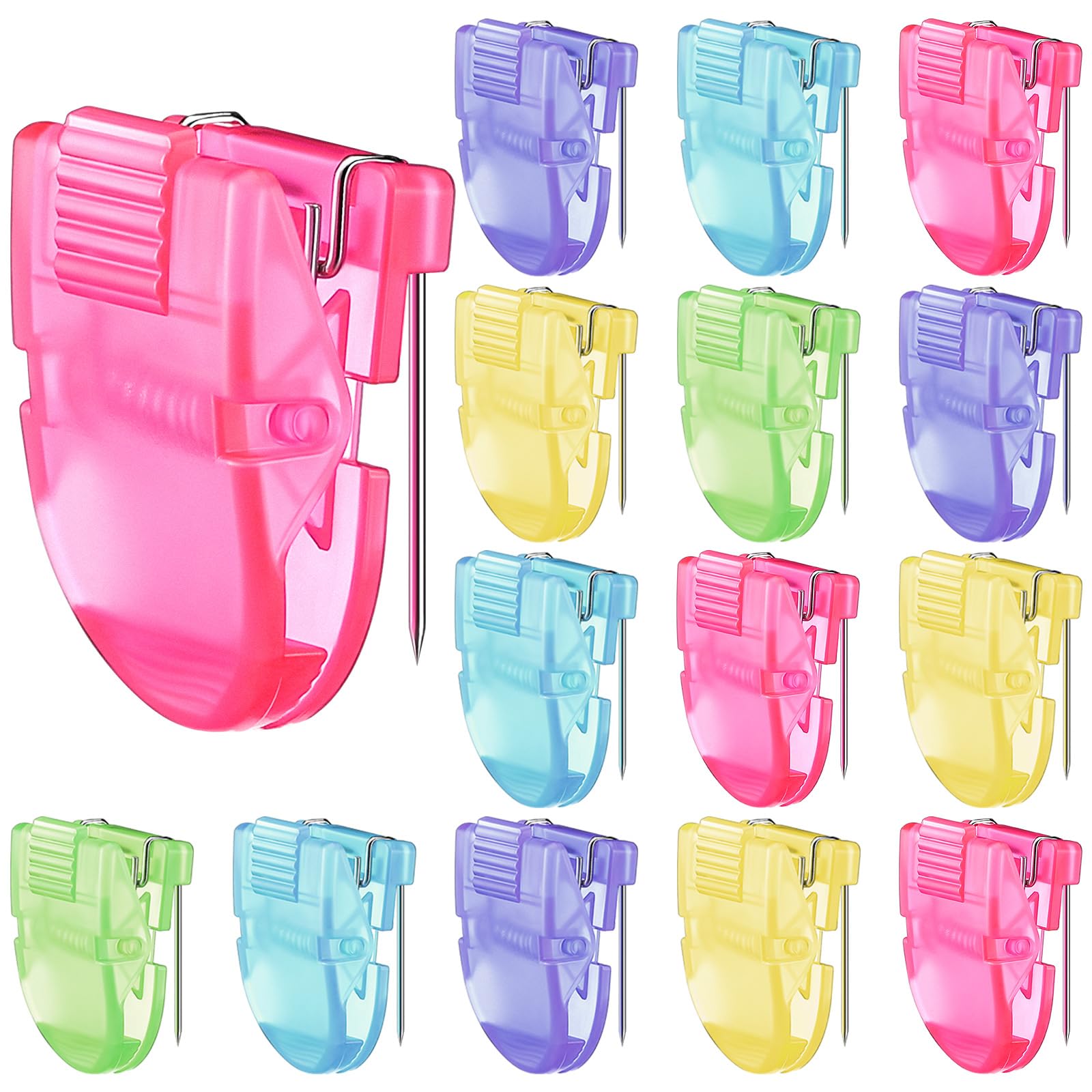 Feifeiya 15 Pcs Cubicle Clips Fabric Panel Cubicle Accessories Fabric Partition Panel Wall Clip Office Photos Wall for Notes Memos Standard Size, 40-Sheet Capacity (Multicolor)