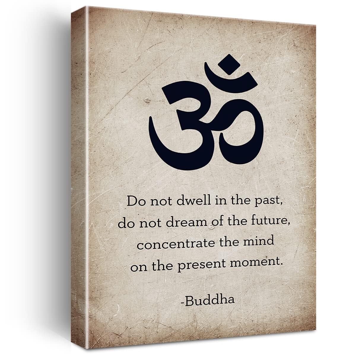 Zen and Mindfulness Buddha Quote Vintage Canvas Wall-Art for Home and Space(Unframed,08x12inch(20x30cm))