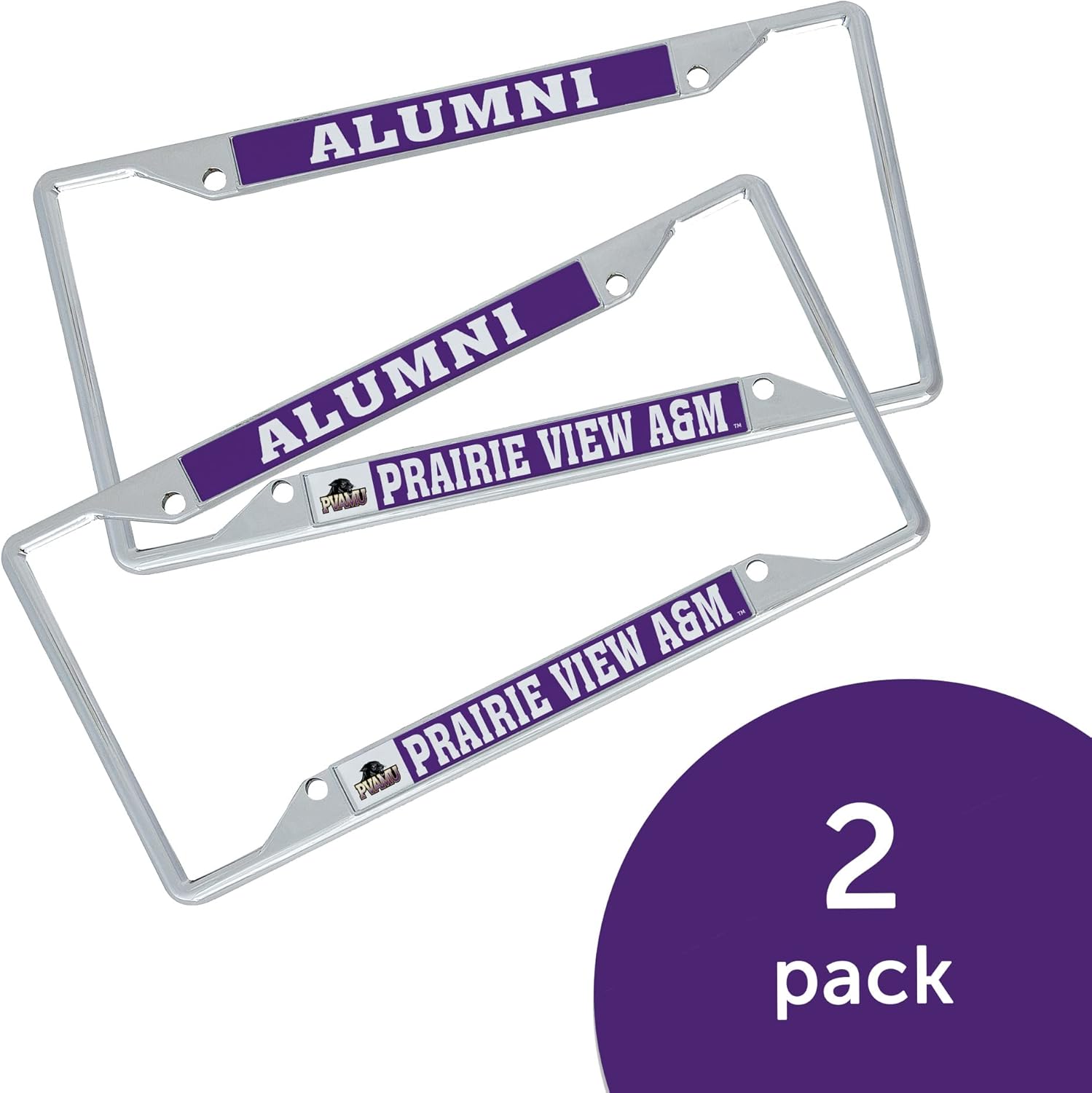 Desert Cactus Prairie View A&M University Car Accessories Metal License Plate Frame for Front or Rear of Car (Alumni 2 Pack)
