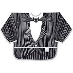 Bumkins Disney Sleeved Bib for Girl or Boy, Baby and Toddler for 6-24 Mos, Essential Must Have for Eating, Feeding, Baby Led Weaning Supplies, Long Sleeve Mess Saving Food Catcher, Jack Skellington