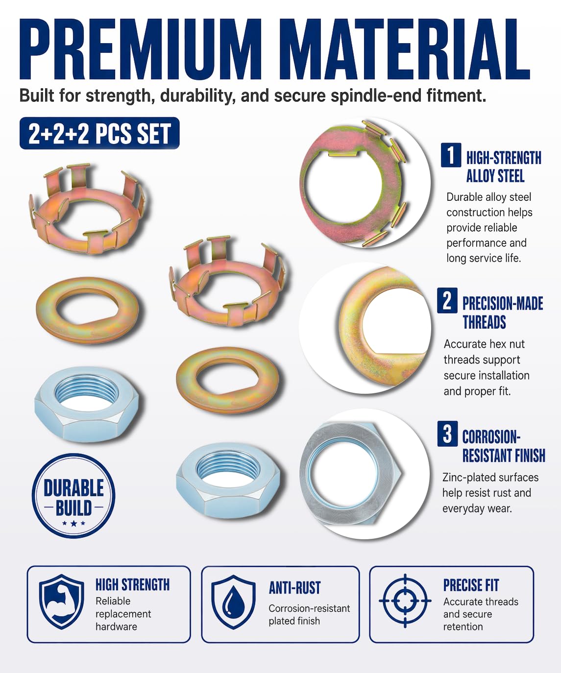 K71-622-00 Spindle Nut Retainer Kit for Dexter Trailer Axles