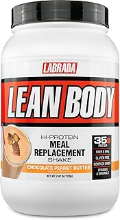 LABRADA Nutrition – Lean Body High Protein Meal Replacement Shake, Whey Protein Powder for Weight Loss and Muscle Growth, ...