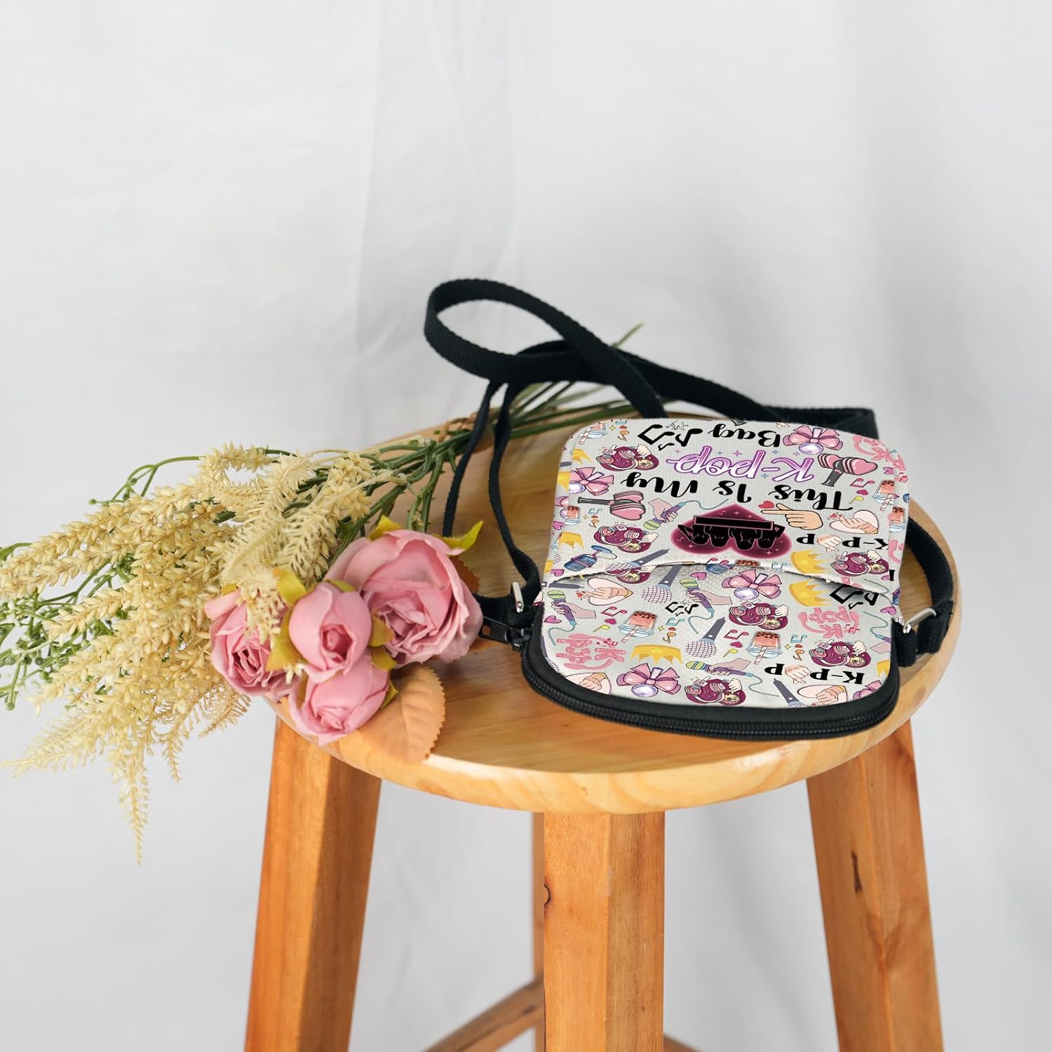 VAMSII Korean Music Lover Gift Kpop Group Band Crossbody Bag Group Fans Gift Korean Music Band Singer Fans Gifts