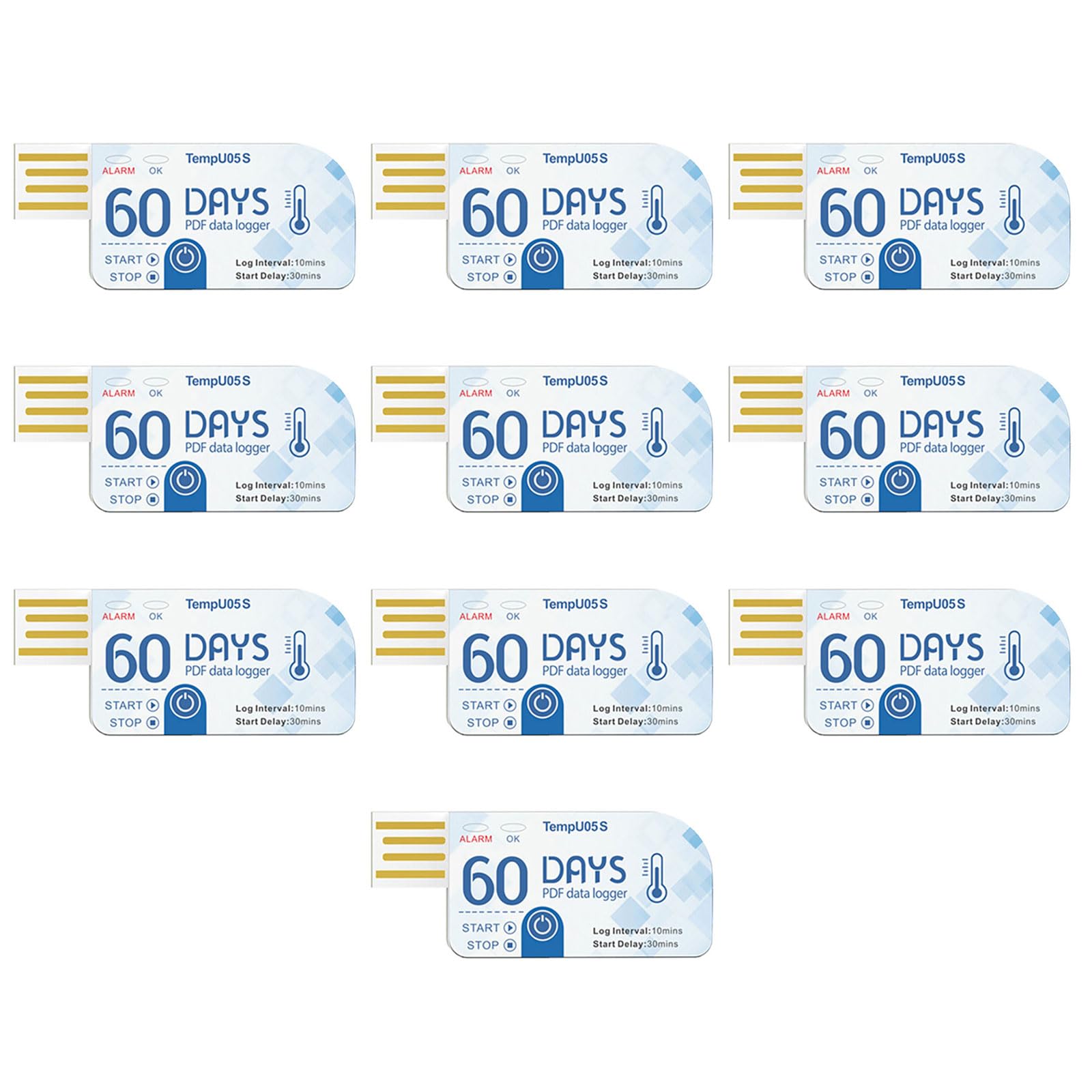 Kaeltsyn 10 Pieces Usb Temperature Data Logger With 10000 Points 60Days Recorder For Storage And Transport Recorders