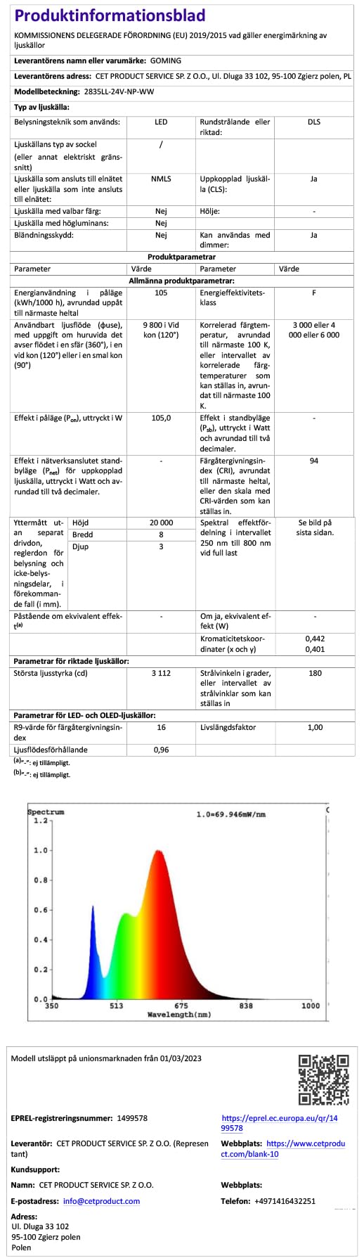 GOMING 20M 24V Striscia LED Bianco Naturale 4000K Alta Densità 2400 LEDs | 144W Alta Luminosità 12000Lm Non Impermeabile IP20 Flessibile Nastri LED per Decorazione Interna(Alimentazione non Inclusa)