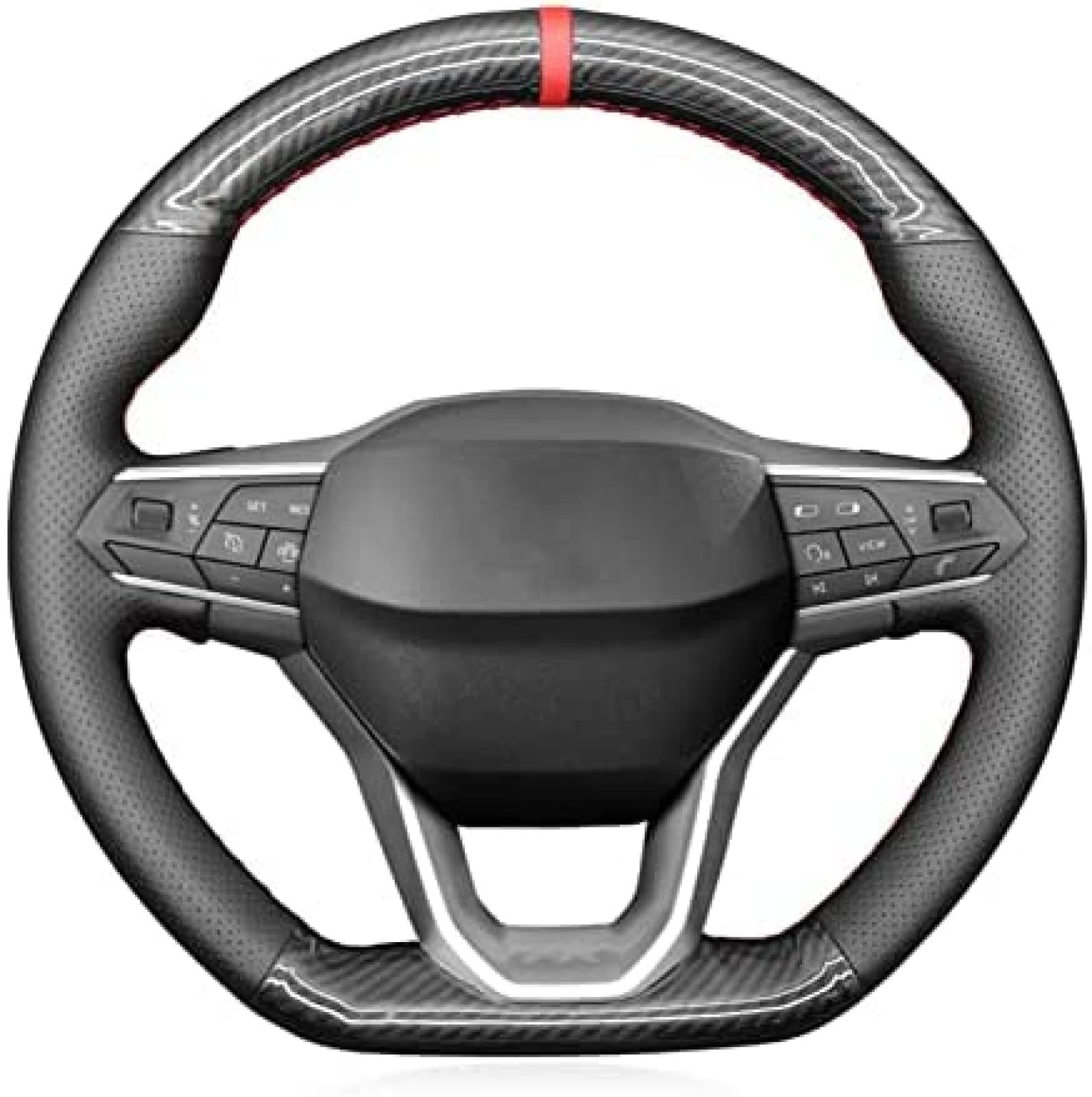 Pokrowiec na kierownicę samochodu Seat Leon Ateca Tarraco 2020-2021, oddychający pokrowiec na kierownicę samochodu, odporny na zużycie, pokrowce na kierownicę akcesoria do wnętrza samochodu