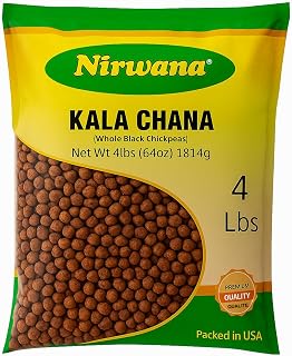 Black Chickpeas (Kala Chana) – Premium Dry Garbanzo Beans for Cooking, Snacking & Meal Prep – High Fiber Pantry Staple 64 oz