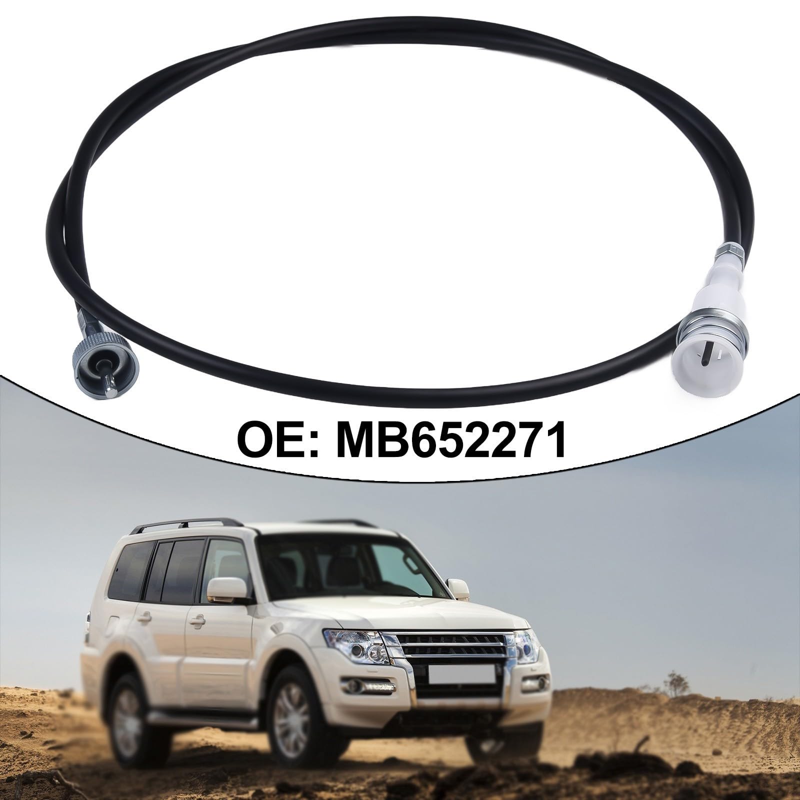Cavo contachilometri per Pajero Mk2 e 2.5TD (V24/V44) 1991-2004, Montero/K8/K9 - ABS + costruzione in metallo, OE MB652271