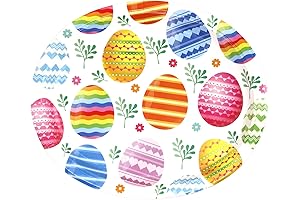 FANCY LAND Easter Oval Paper Plates 10" X 12"