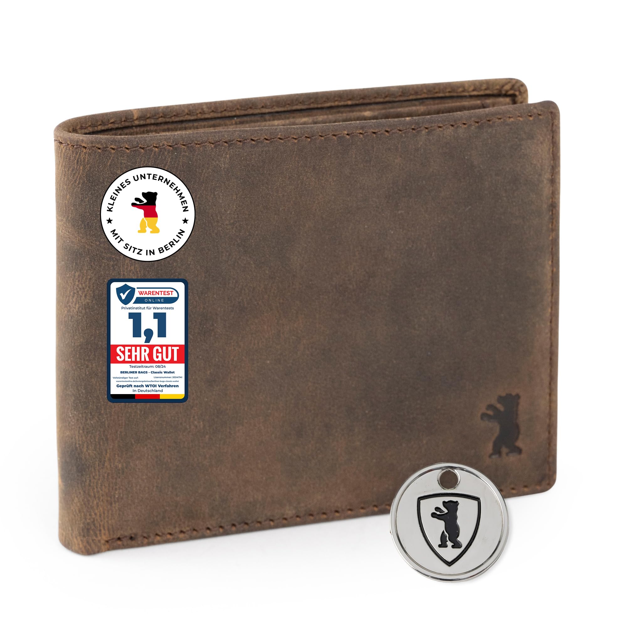 Mini Portafoglio Uomo Porta Carte Di Credito, Sei Scomparti E - Foto 11