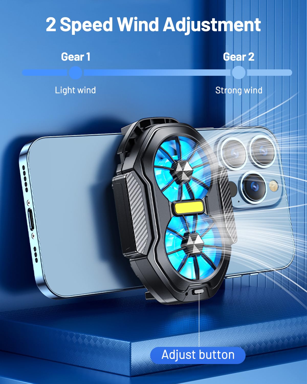 Refroidisseur De Téléphone Portable SL07, Ventilateur De Refroidissement A Semi Conducteur Reglable A 3 Vitesses Radiateur Pour Iphone Android Pubg Dis P15864408