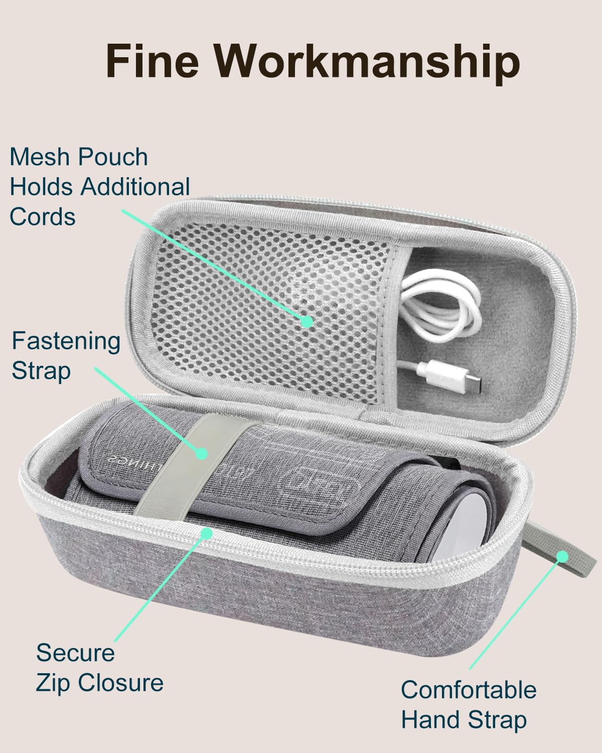 Custodia rigida da trasporto per Withings BPM Connect, custodia da viaggio per Withings Digital Blood Pressure Cuff Machine, BP Monitor Hard Shell, solo custodia grigia