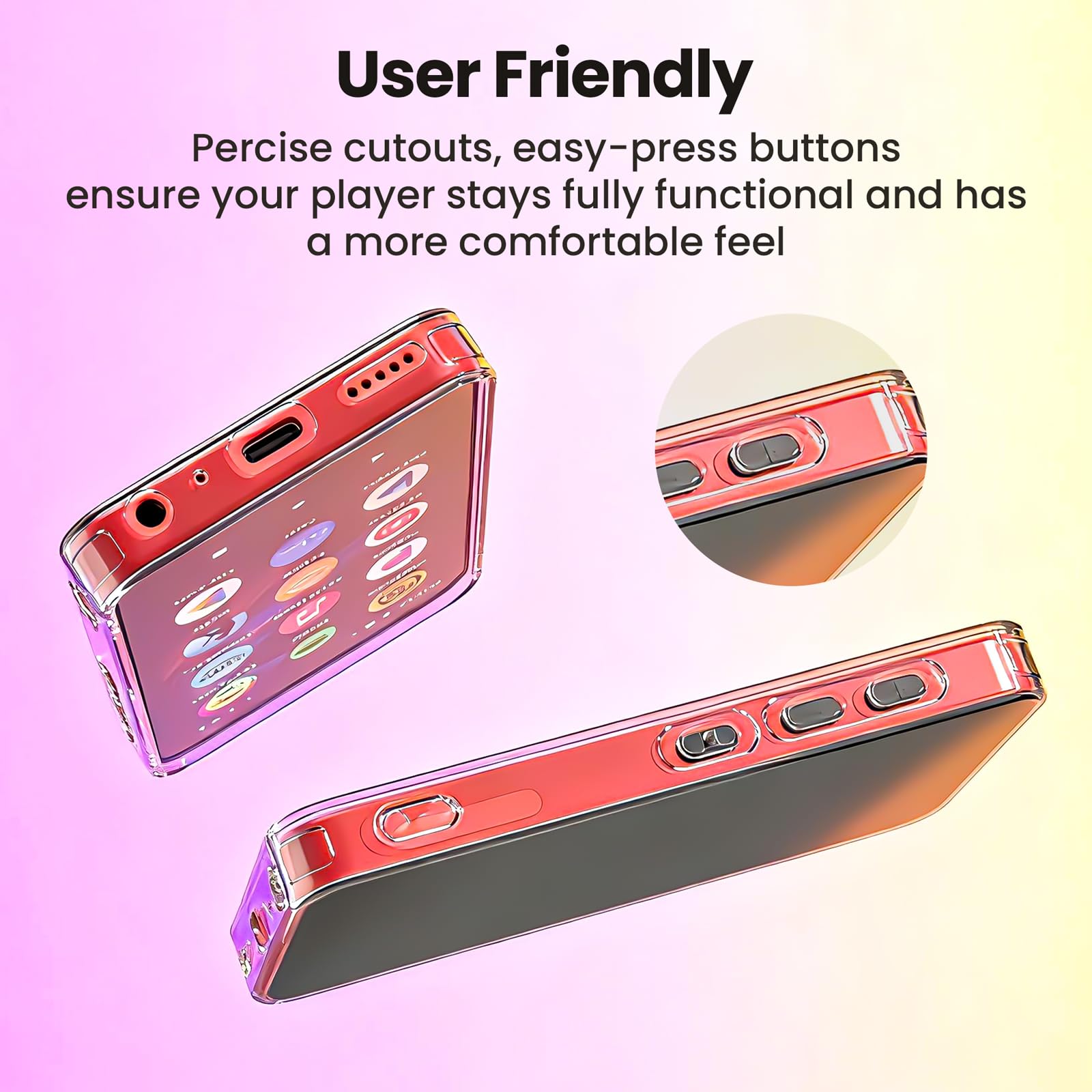 innioasis Kristallklare Hülle, nur passend für G5 MP3-Player, verkauft von innioasis Store, Gehäusegröße: 11,7 x 6,5 x 1,2 cm