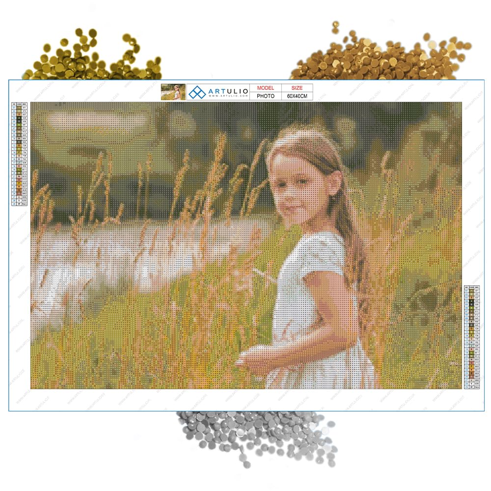 ARTULIO Diamond Painting Eigenes Foto – 30x40 Cm, 5D Kristalle, Personalisiert