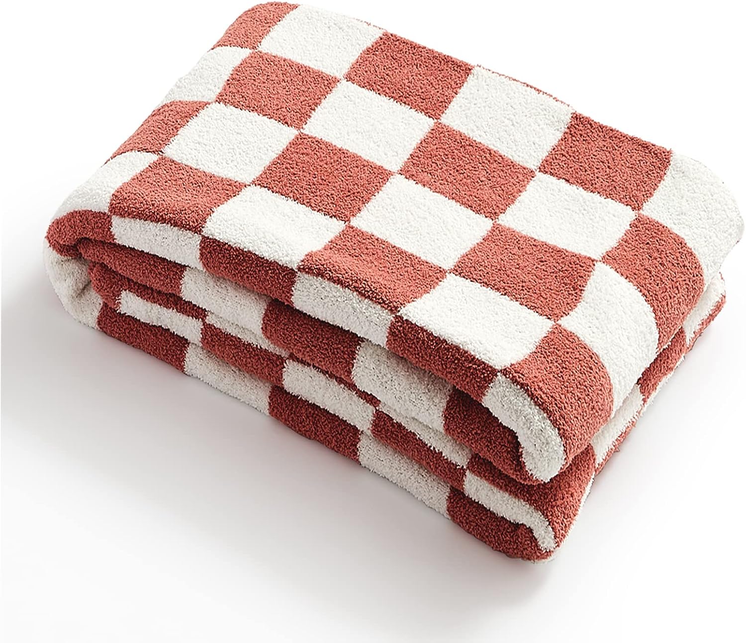 VANJOROY Schaakbord geruit 100% microvezel veren fleece bed tartan deken voor bank, donzige pluizige gezellige dikke warme zachte geruite deken voor bed, bank, reizen (saliegroen, 150 x 200 cm