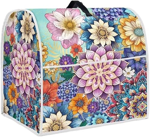 Miniatura 8 de Youngerbaby Cubierta para mezclador de soporte con estampado de colibríes, compatible con 6-8 cuartos de galón, funda protectora a prueba de polvo