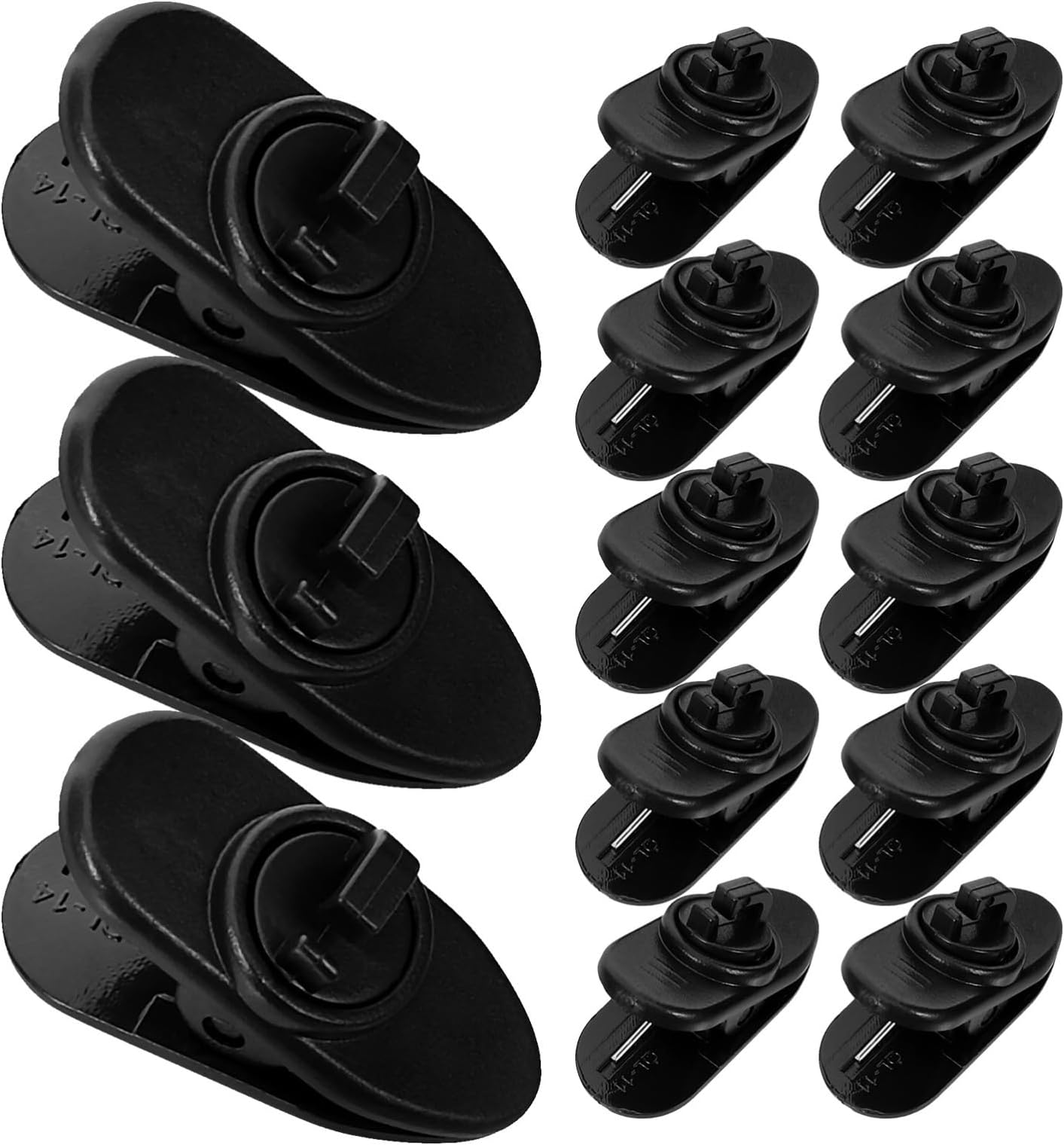 Toddmomy 30Pcs Adjustable Lapel Microphone Clips Mini Rotating Mic Holders for Wireless and Wired Microphones Plastic Collar Clips for Recording and Streaming