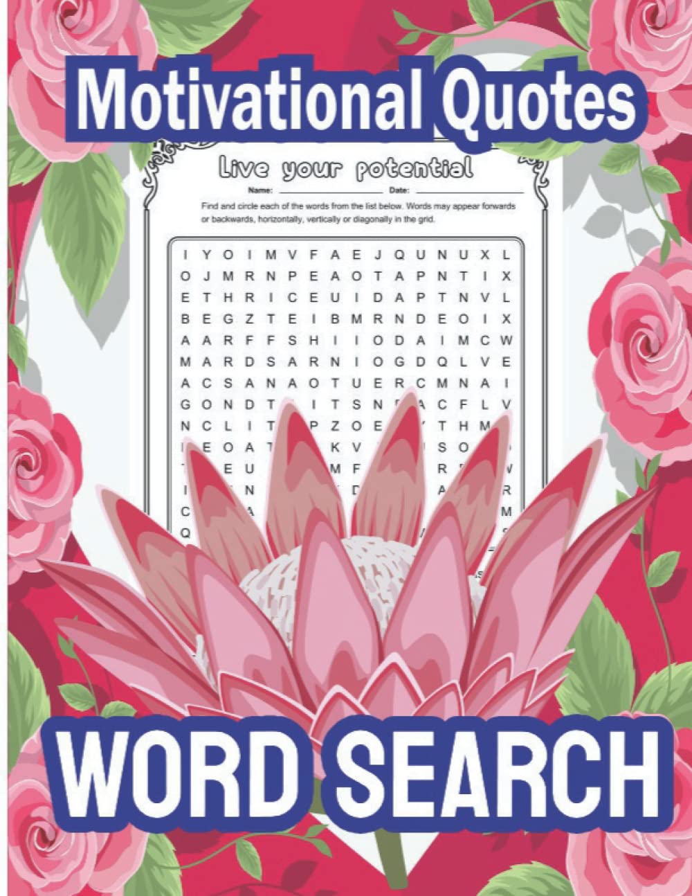 Motivational Word Search for Adults, Teens & Seniors: Large Print Inspirational Word Search Puzzle Book, Good Vibes Word Search to Keep the Brain ... Inspirational Word Search for Adults, Teens