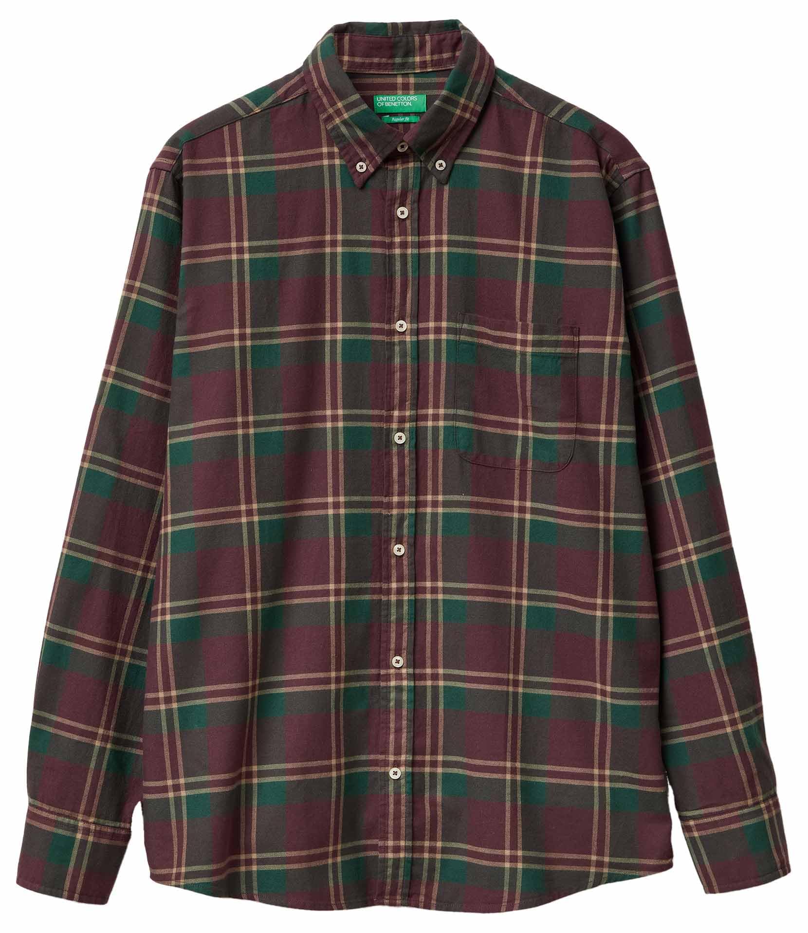United Colors of Benetton Camicia 5tcruq04w Camicia Uomo (Pacco da 1)