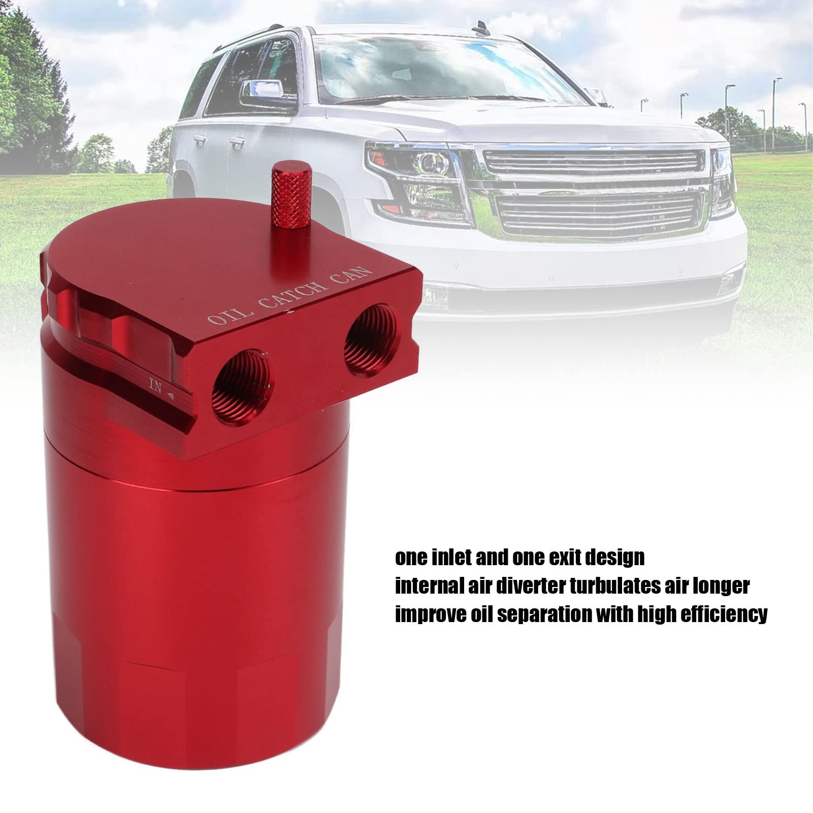 Recuperatore Olio Separatore Carburante Efficace per Chevy Silverado 1500 5,3 L 6,2 L 2019-2022, Sierra 1500 2019-2022 – Materiale in Lega di Alluminio (Rosso)
