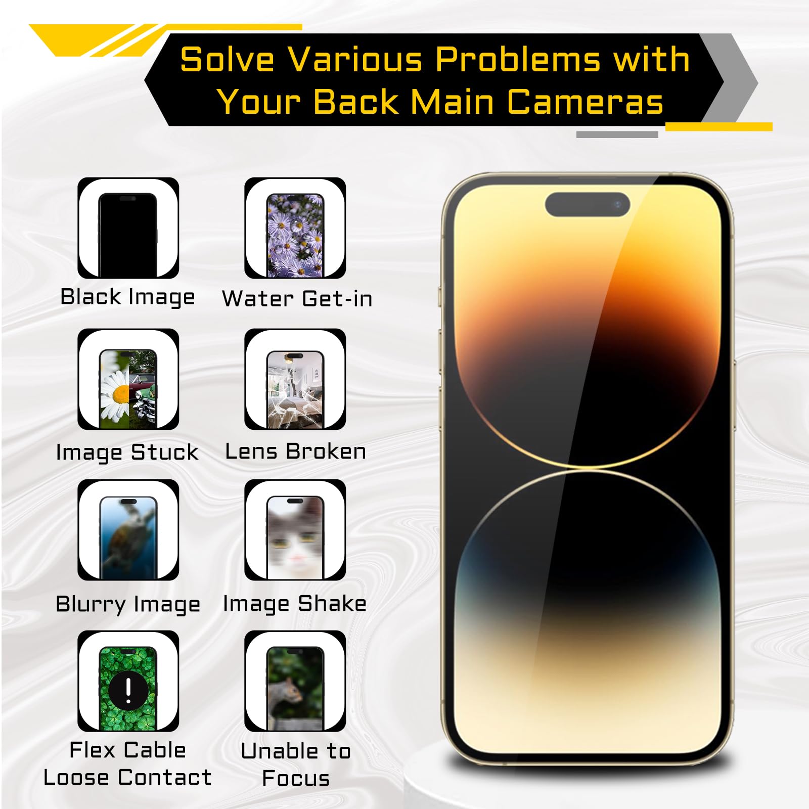 Amazon.com: CYKJGS for iPhone 14 Pro Max Main Rear Back Camera