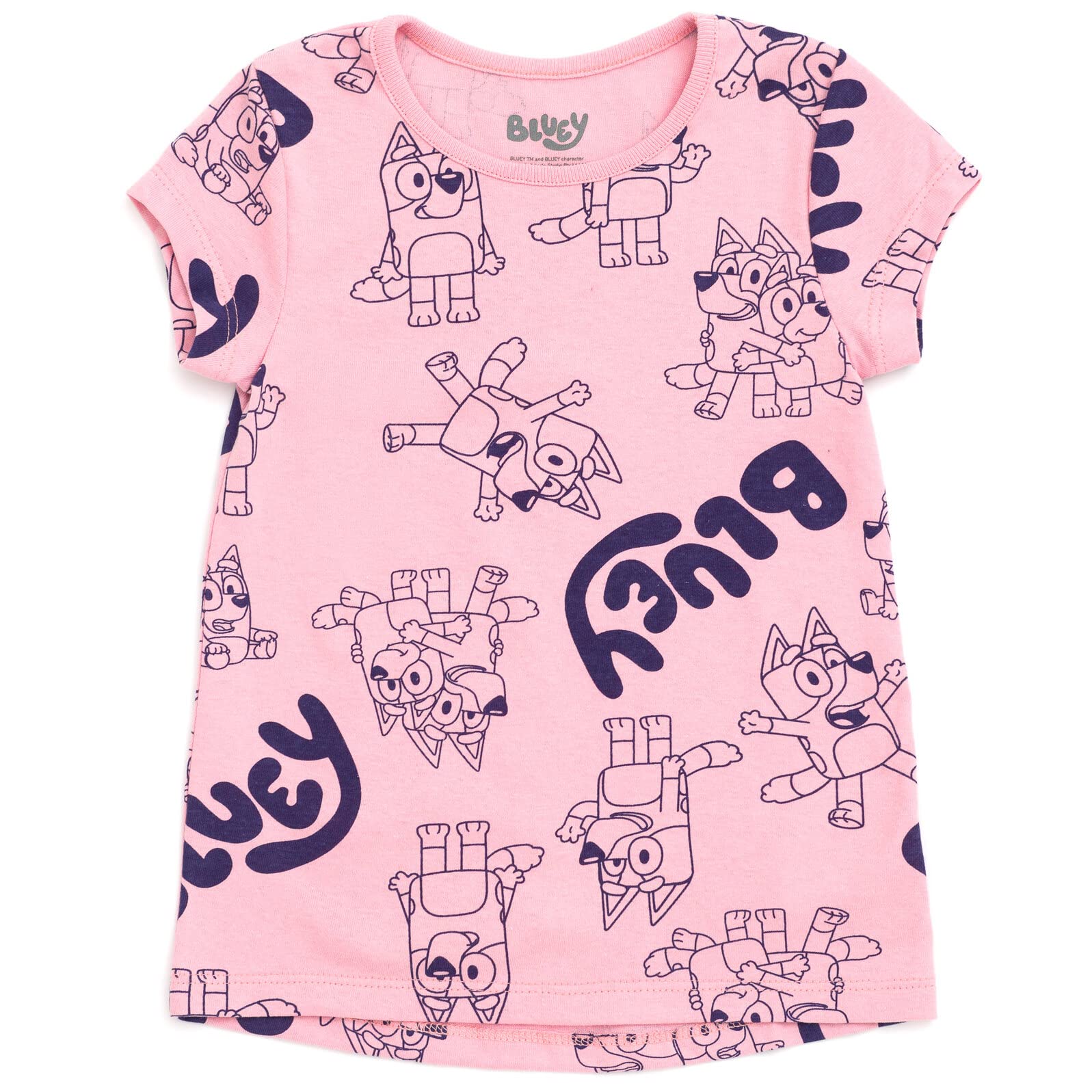 Bluey Girls 4-Pack Short Sleeve T-Shirts Toddler to Little Kid product thumbnail 6