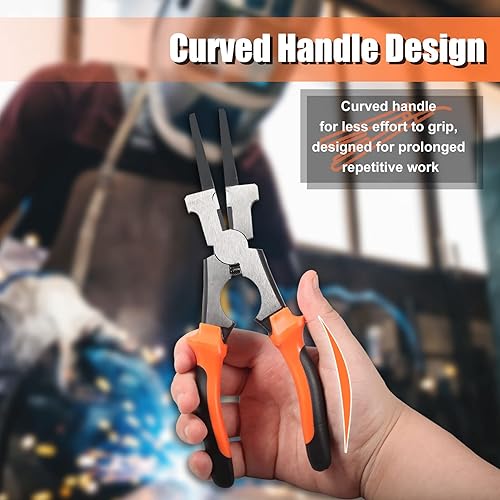 Miniatura 5 de SPEEDWOX Alicates de soldadura MIG de 9 pulgadas, alicates de núcleo MIG, herramientas de soldadura para raspar salpicaduras, agarrar, dibujar,