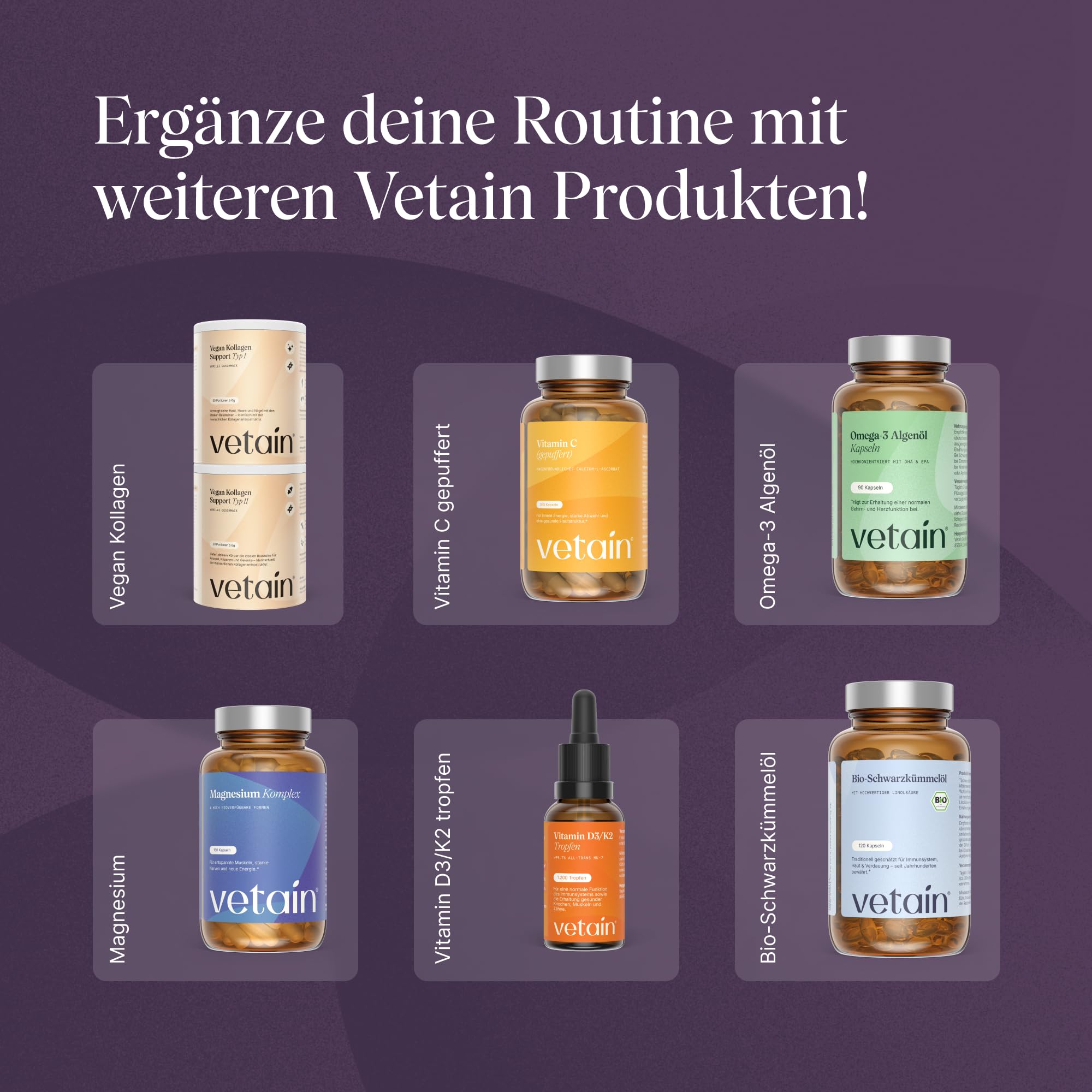 VETAIN OPC Traubenkernextrakt - 180 Kapseln - hochdosiert 800mg Extrakt mit Vitamin C & Resveratrol - HPLC laborgeprüft - aus französischen Trauben - vegan & produziert in Deutschland
