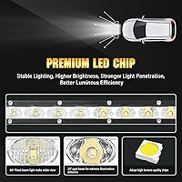 Vista 3 de SKYWORLD - Barra de luz led de 20 pulgadas, 90 W, fila única, perfil bajo, ultra delgada, mini, combo de foco y luz de inundación, luces led