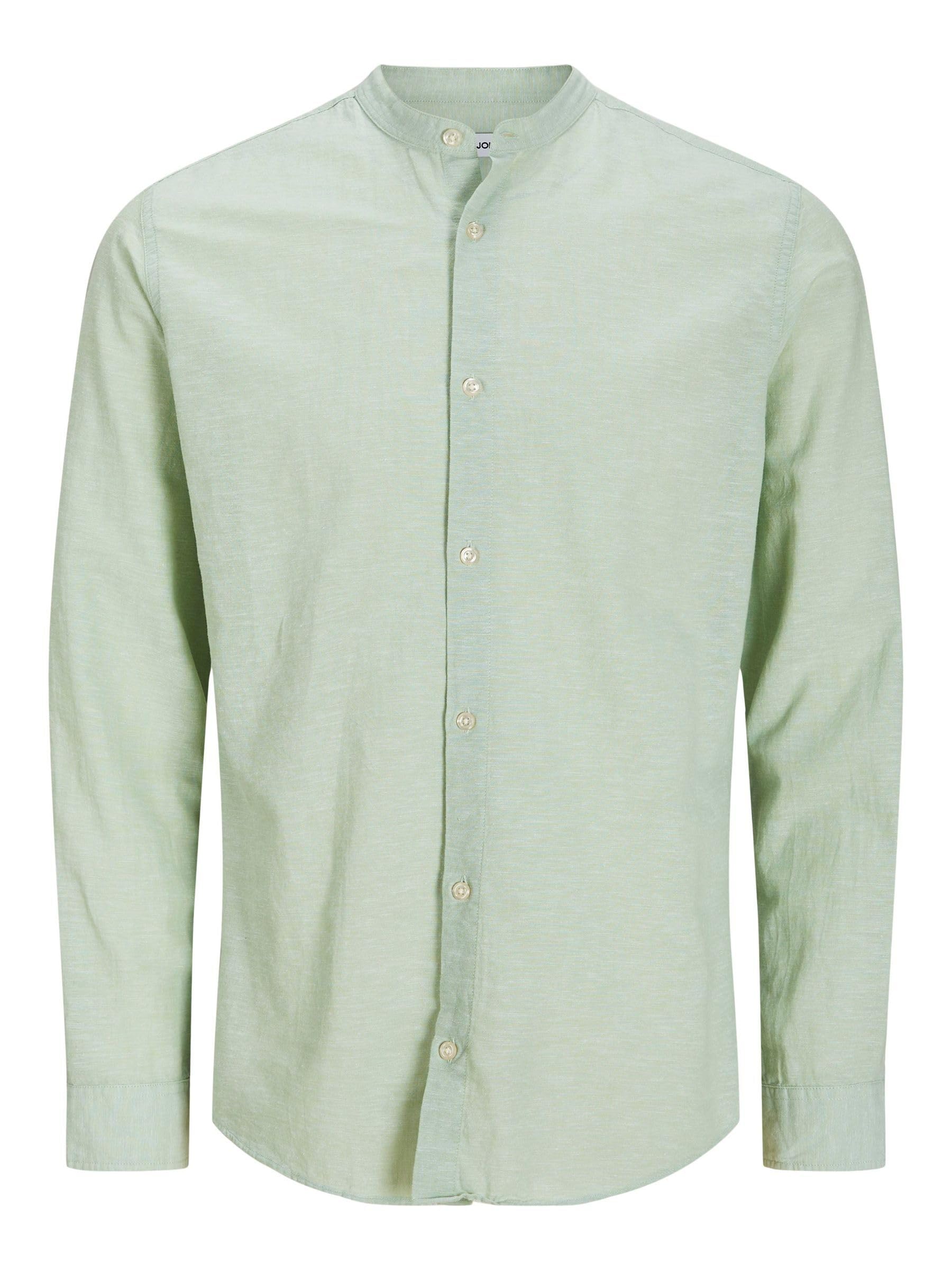 JACK&JONES PLUS JJEBREEZE Band Shirt LS SN PLS, Iceberg Green, 4XL