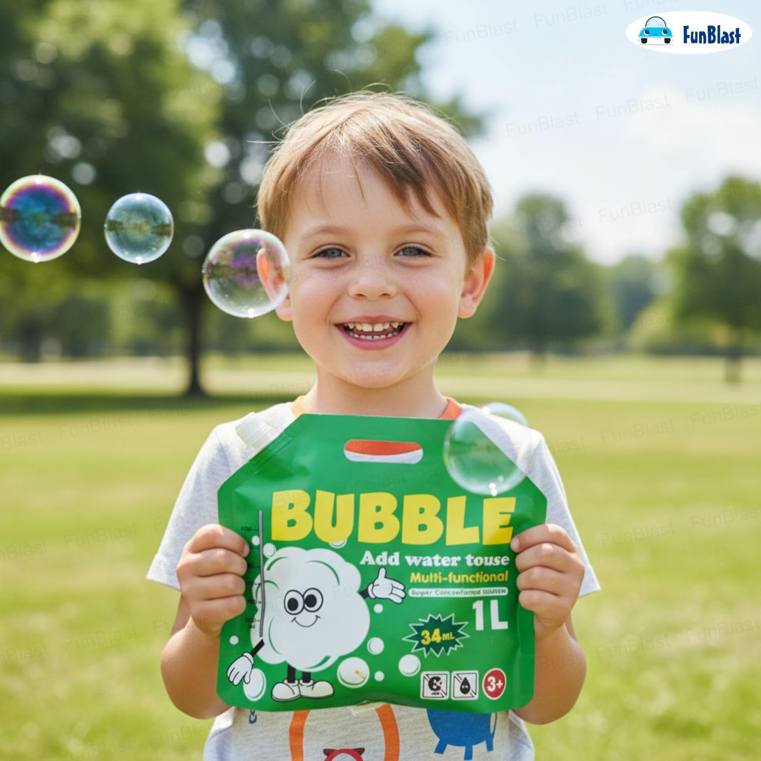 FunBlast Bubble Liquid Refill - Bubble Liquid Solution Refill for Bubble Gun and Bubble Machines for Bubble Toys, Bubble Solution, Bubble Liquid Refill for Kids (1 L) 4