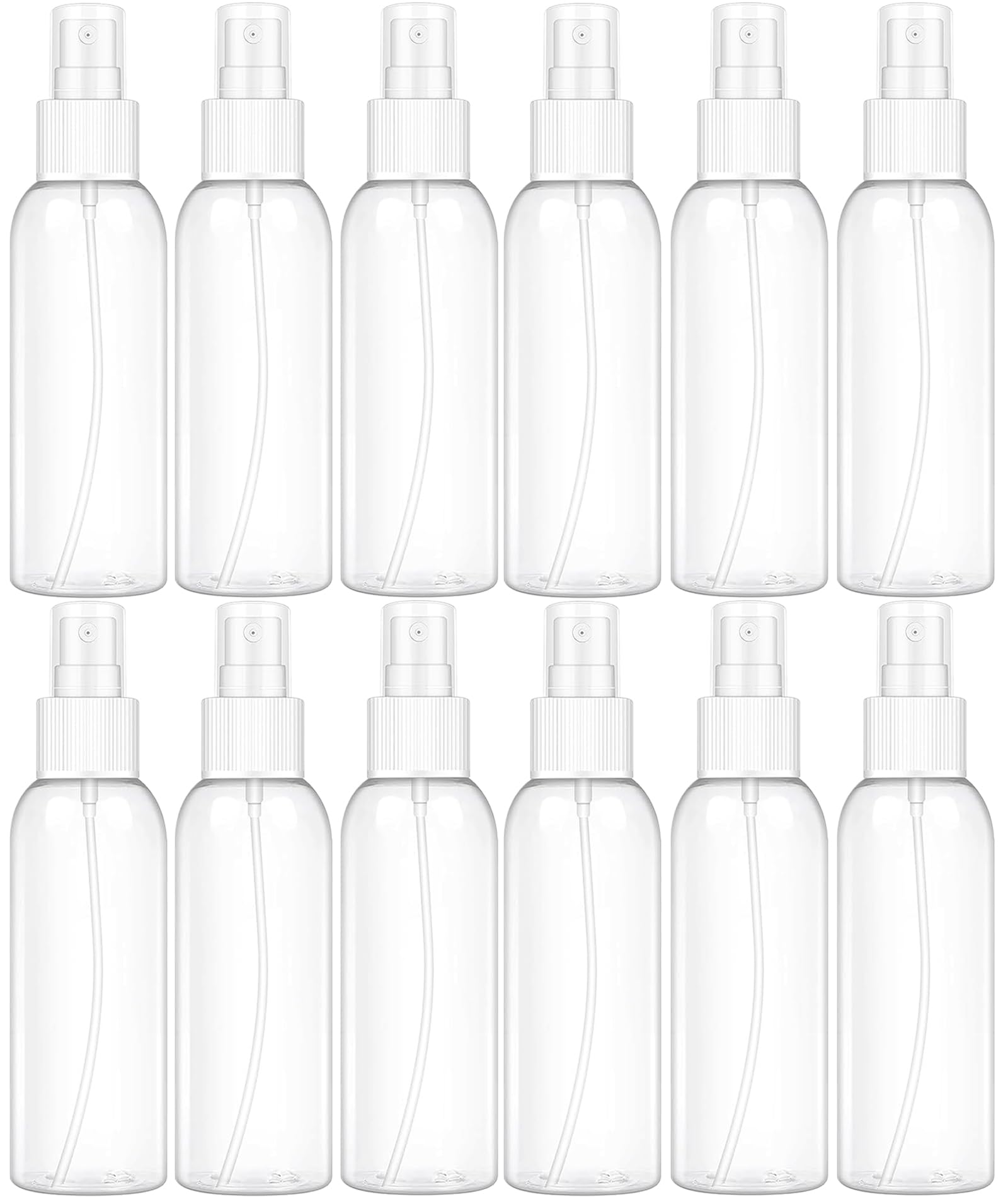 JOYUS 100ml Spray Bottles for Essential Oils, Cleaning Solutions, Perfume, Liquid Cosmetics, Fine Mist Spray, Mini Travel Empty Bottle Set, Refillable Transparent Containers, White Spray, Set of 12-picture-28