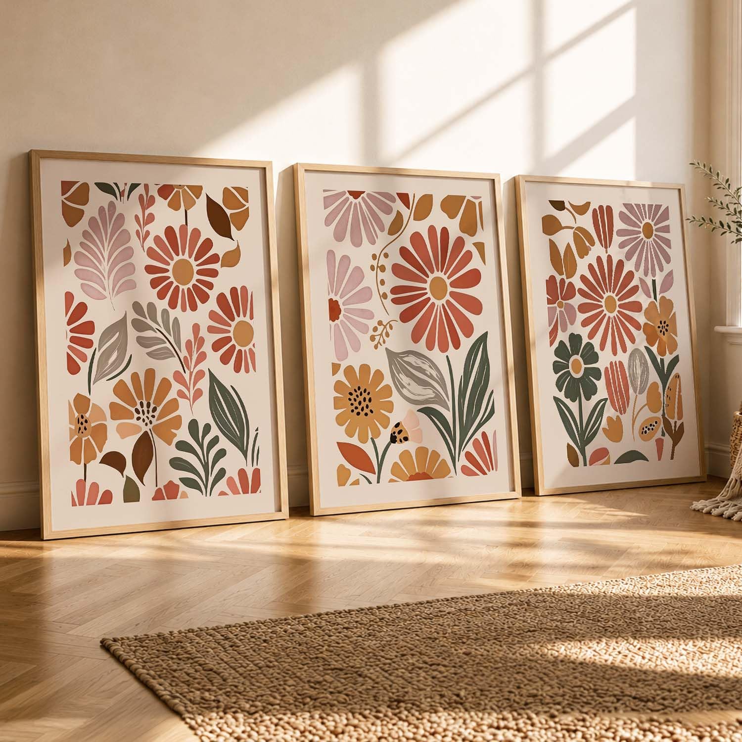 BOHO Wall Art Set - Modern Boho Decor Frames -24 BOHO Wall Art Set - Modern Boho Decor Frames -24