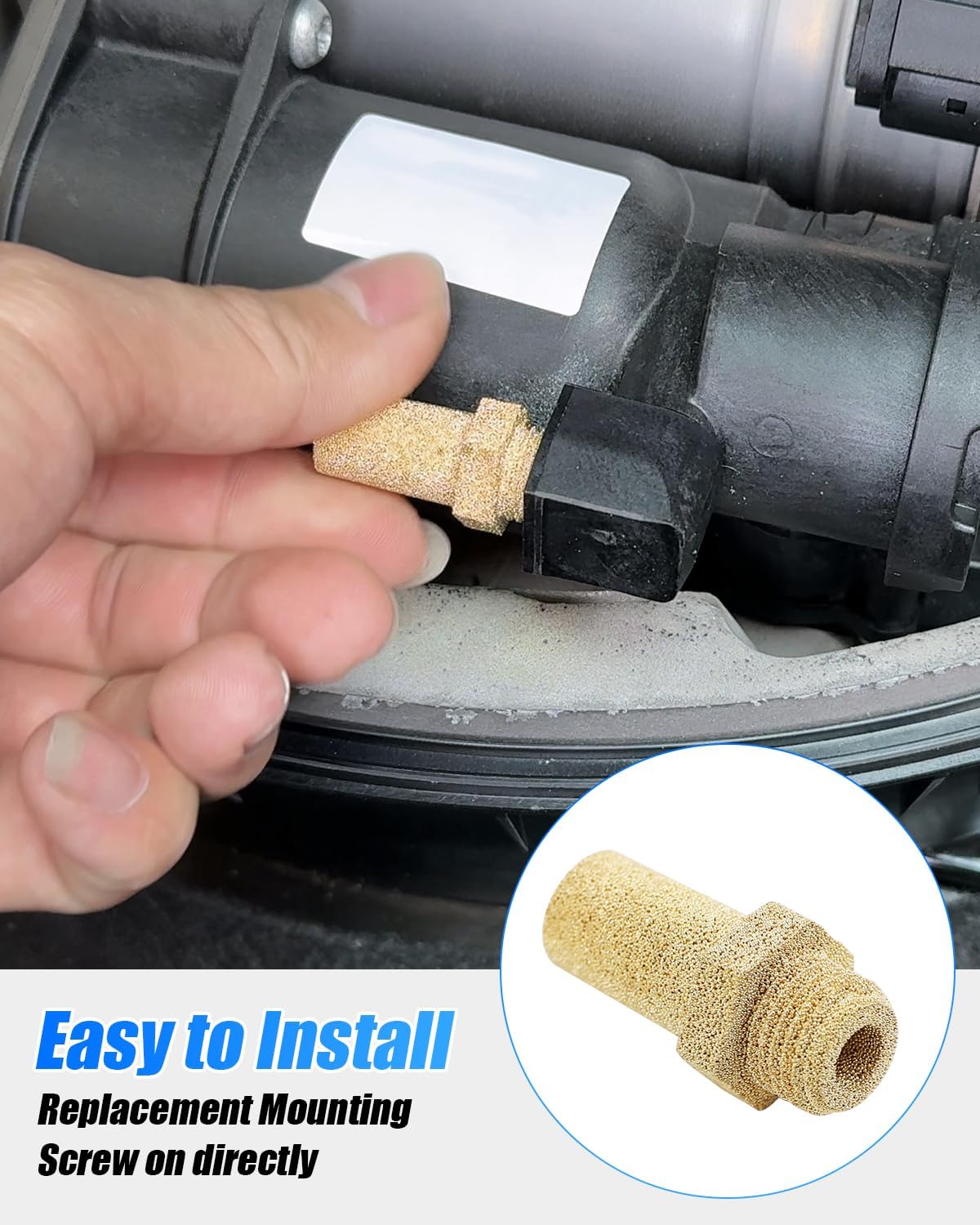 Air Suspension Compressor Filter & Muffler Replacement Compatible with Land Rover Range Rover L405 (2013-2021) & Range Rover Sport L494 (2014-2022) - Compatible with LR088858, LR045251