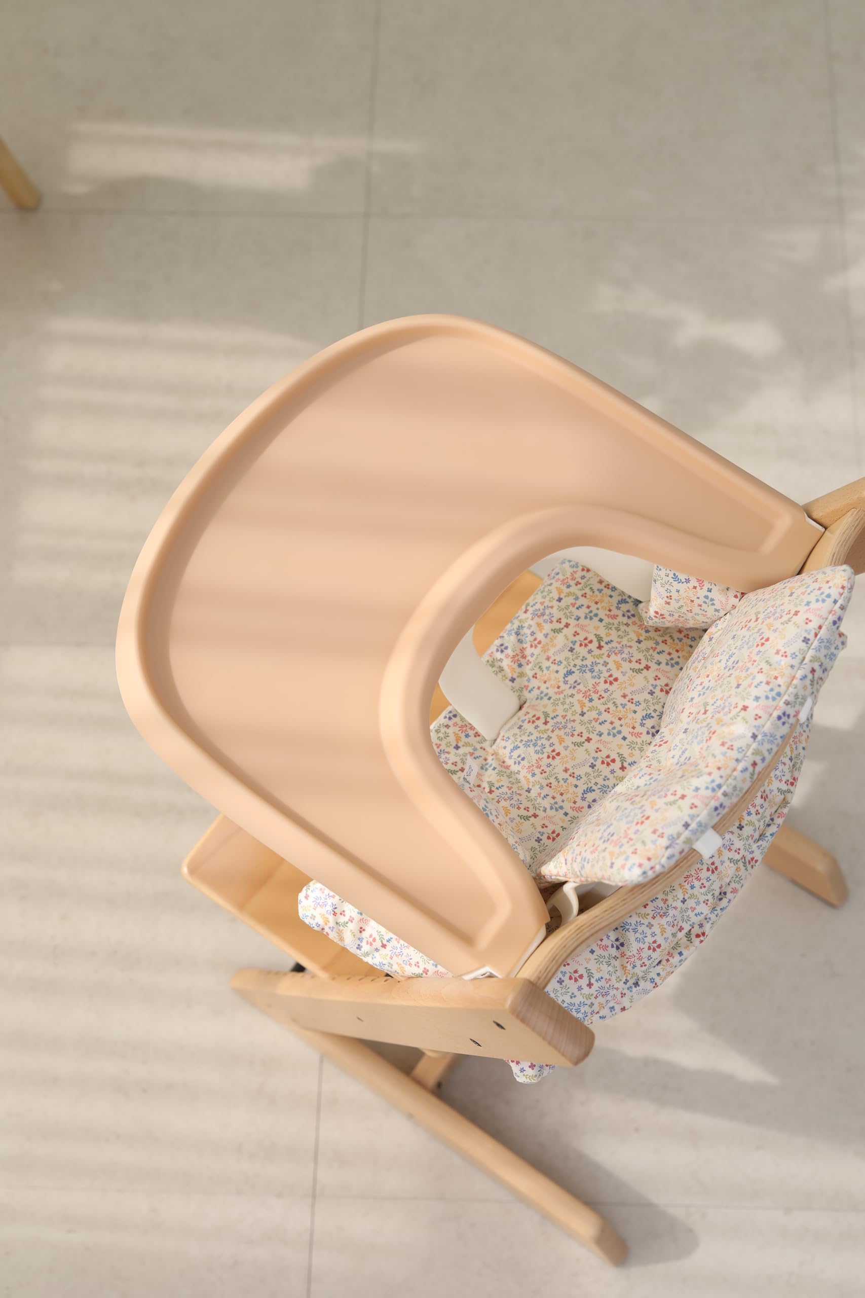 Gembebe Full Coverage Stokke Tripp Trapp High Chair Placemat | Silicone High Chair Placemat | Lightweight | Dishwasher Safe| Easy to Clean (Peach