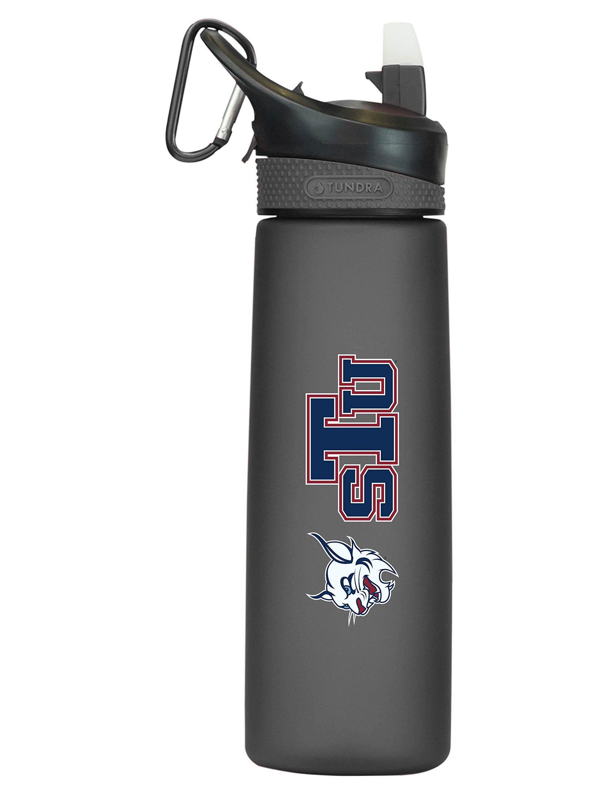 St Thomas University Tritan Plastic Frosted Sport Bottle, Design-1 - Black