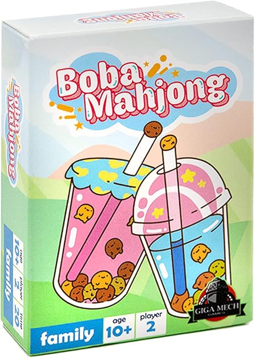 Giga Mech Games Boba Mahjong - A Bubble Tea Card Game for Two!